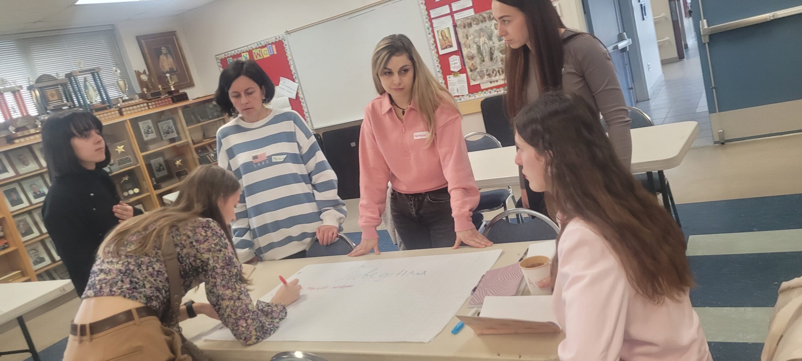 Youth volunteers at community project